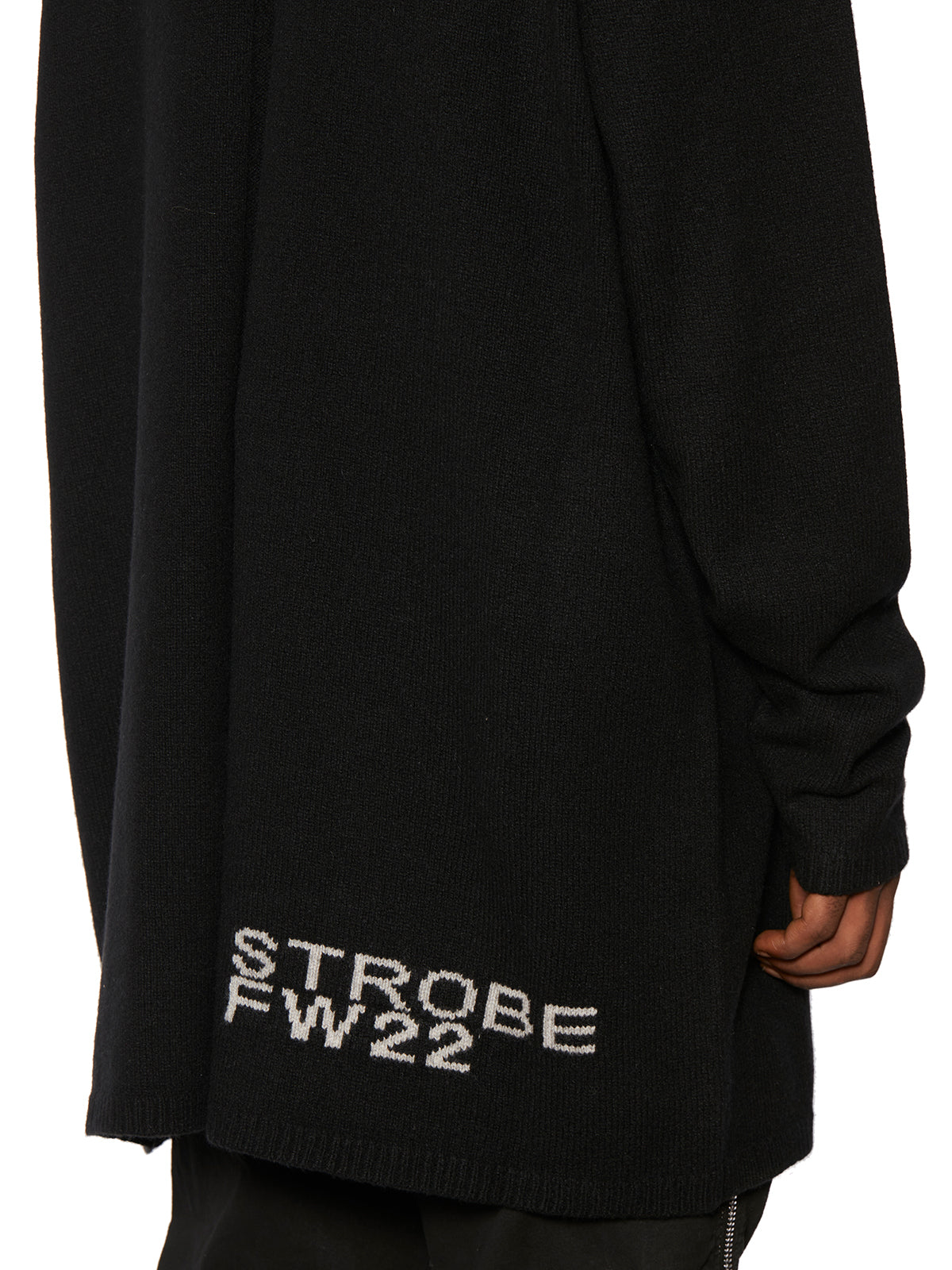 Black RICK OWENS CACHEMIRE SWEATER WITH HOOD