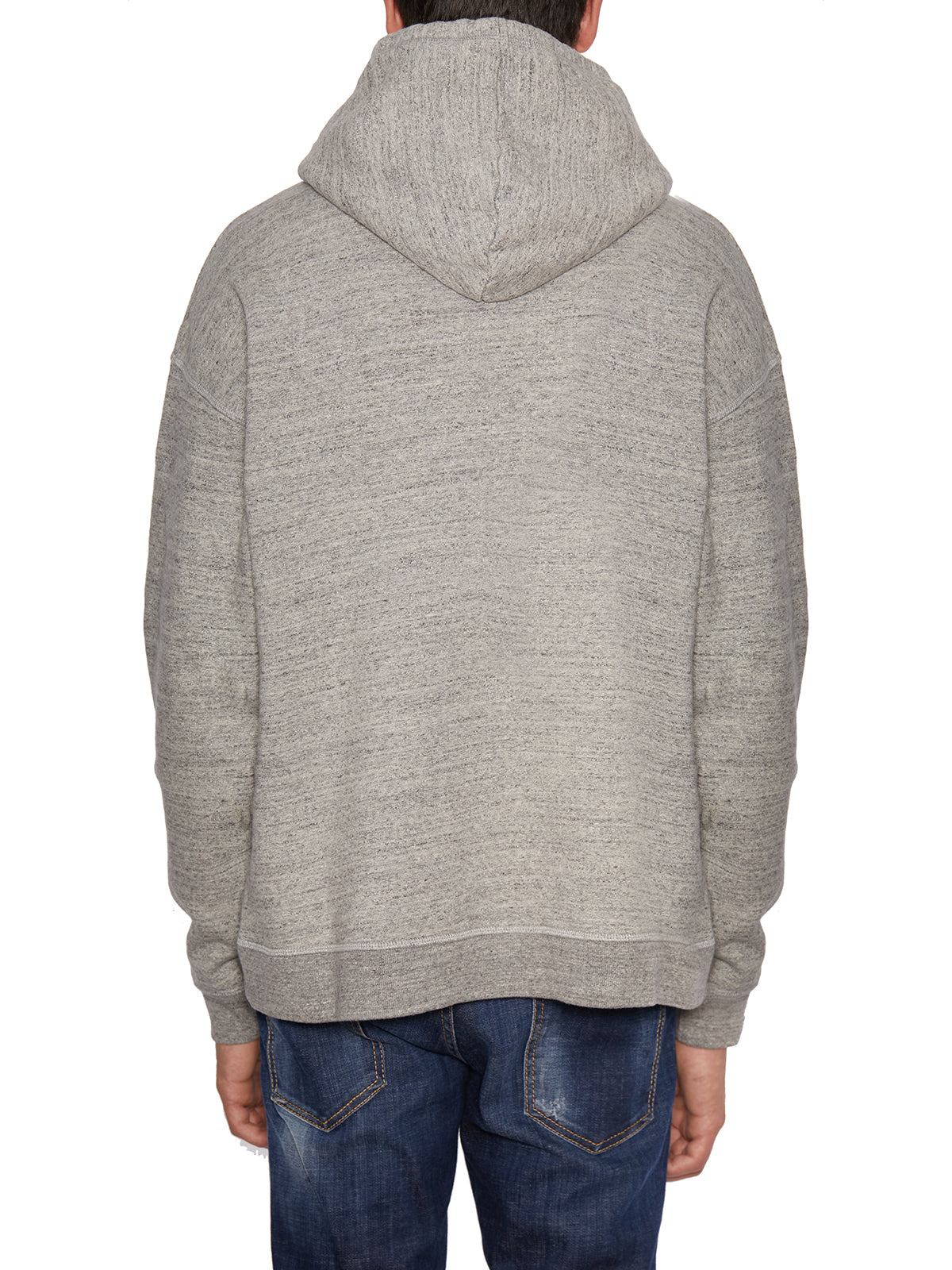 Grey DSQUARED2 COTTON SWEATSHIRT WITH HOOD