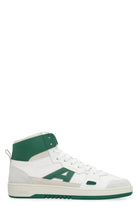 WHITE/KALE GREEN AXEL ARIGATO A-DICE HI HIGH-TOP SNEAKERS