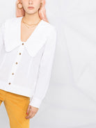 151 GANNI V-neck shirt WHITE