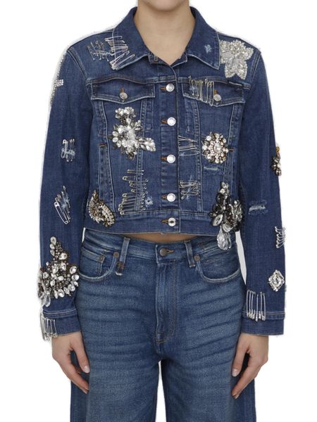 Bohemia Floral Embellished Denim Jacket – Buddhatrends