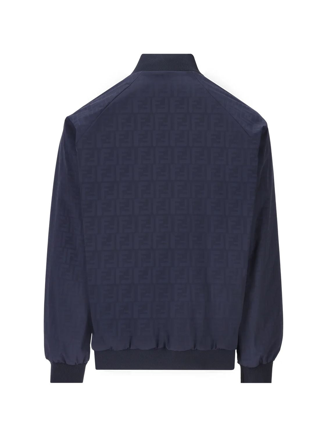 Men's Windbreaker Nylon Bomber Jacket With Monogram by Fendi