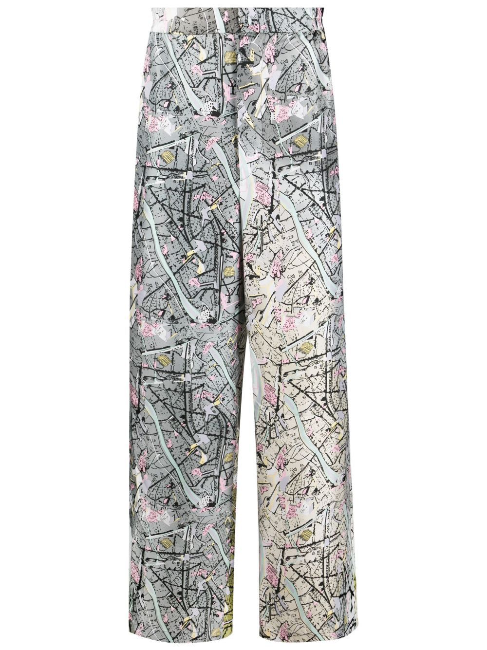 F18DO FENDI PANTA VINTAGE FENDI MAP SILK