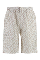 F18DO FENDI LINEN BERMUDA-SHORTS