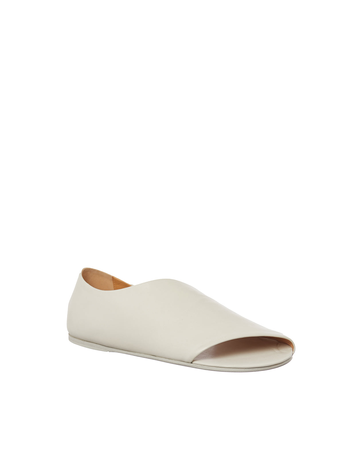 White MARSELL LEATHER SLIPPER