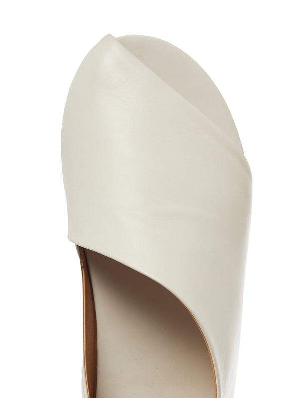 White MARSELL LEATHER SLIPPER