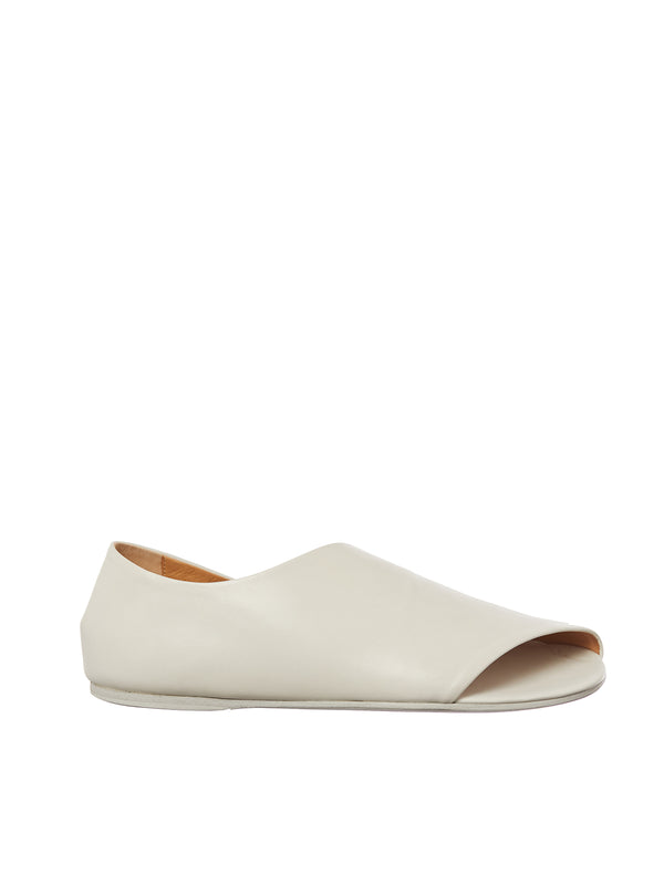 White MARSELL LEATHER SLIPPER