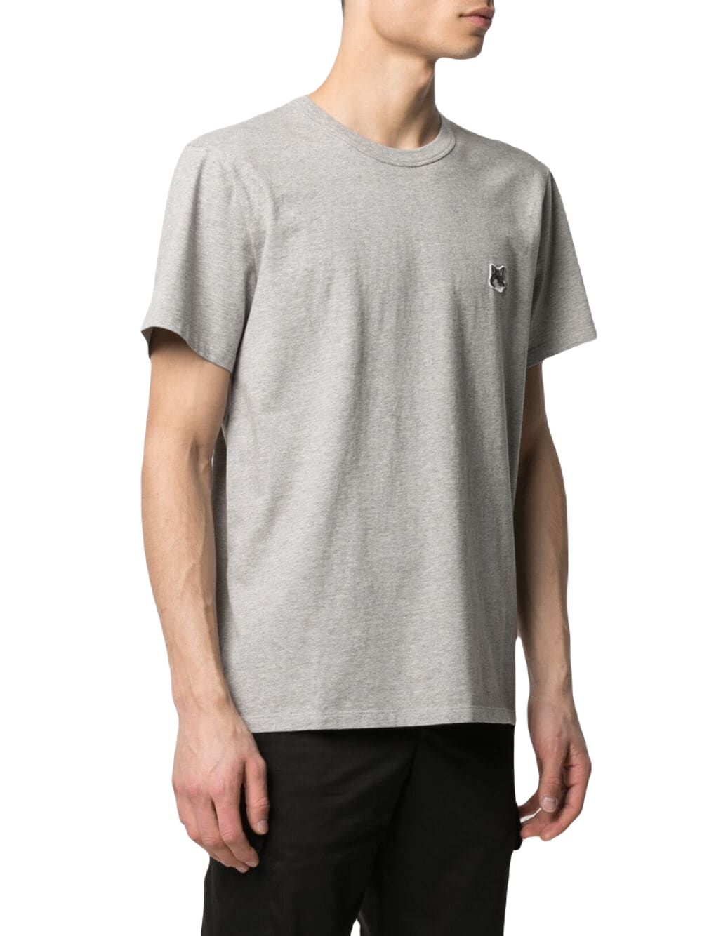 GREYMELANG MAISON KITSUNÉ GREY FOX HEAD PATCH CLASSIC TEE-SHIRT