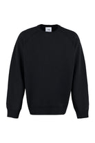 BLACK Y-3 LONG SLEEVE CREW-NECK SWEATER