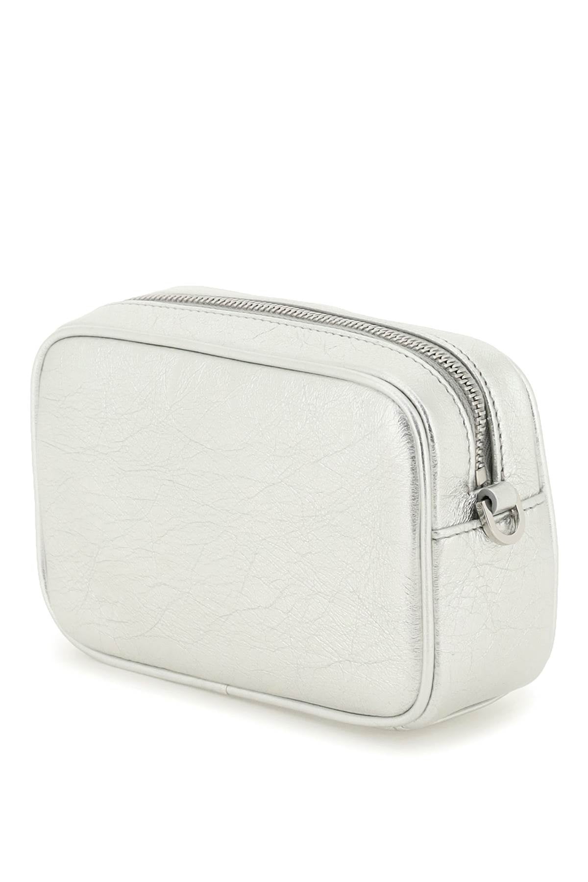 SILVER LEATHER MINI STAR CROSSBODY BAG