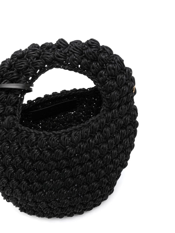 BLACK JW ANDERSON BLACK POPCORN BASKET BAG (HB553FA0305999) | LOZURI