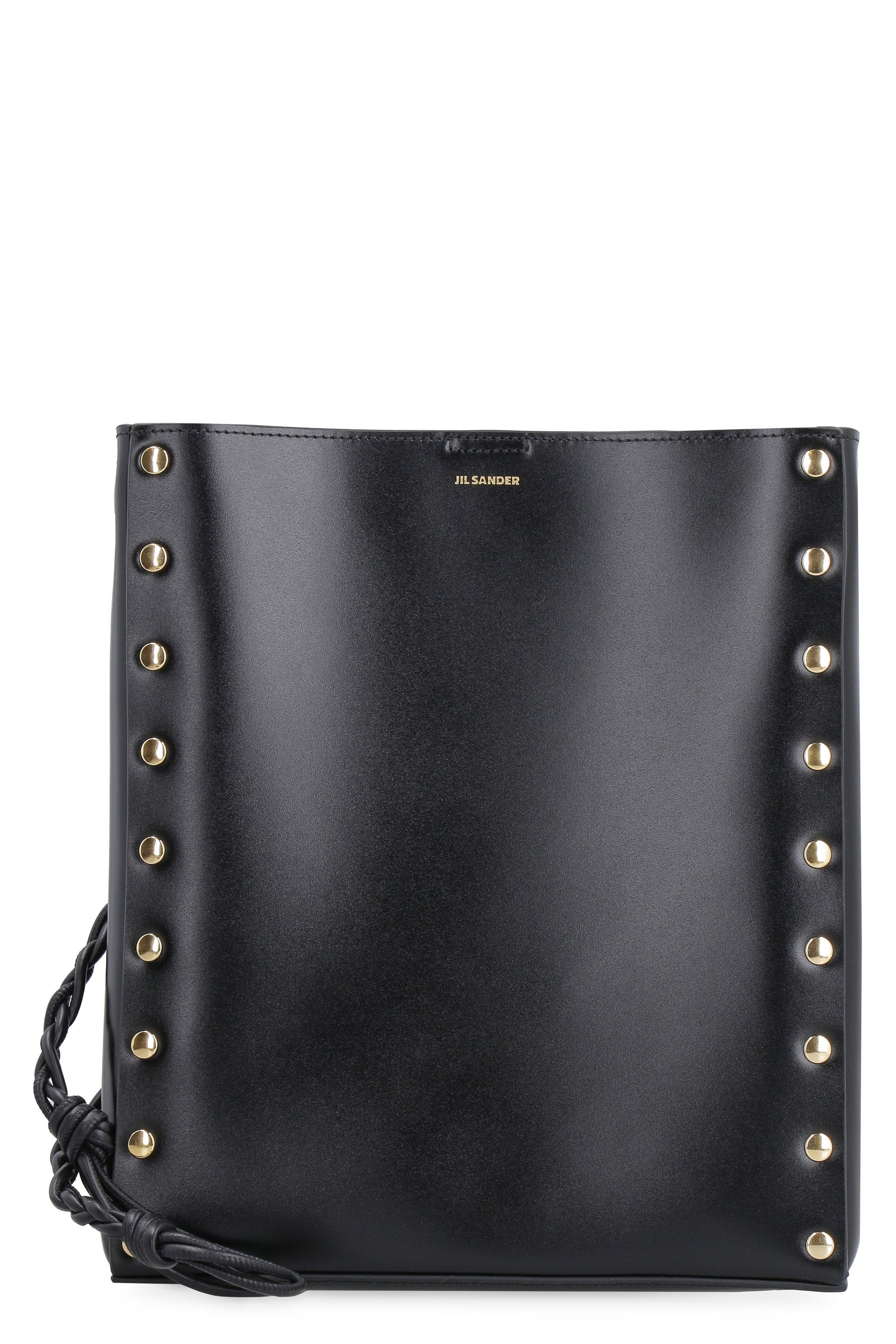 001 JIL SANDER TANGLE LEATHER MEDIUM BAG WITH FLAT STUDS