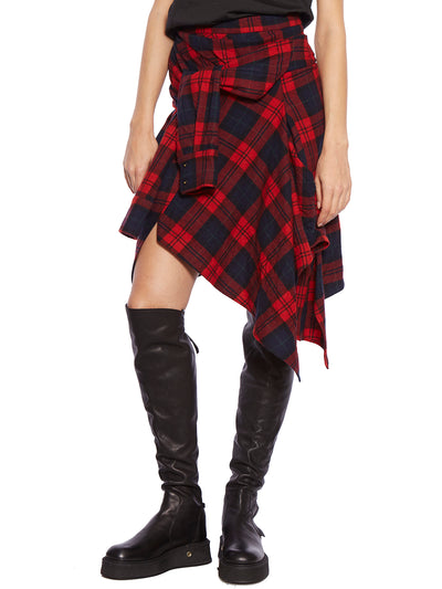 Red DSQUARED2 FLANNEL SKIRT 