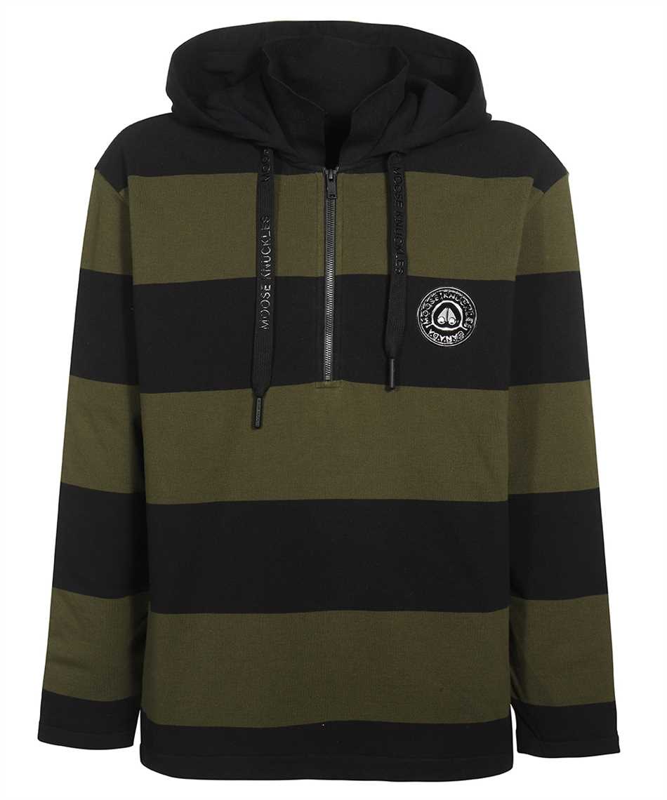 963 MOOSE KNUCKLES STRIPED COTTON SWEATSHIRT