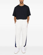 WHITE CASABLANCA LOGO PATCH SIDE STRIPE TRACK PANTS