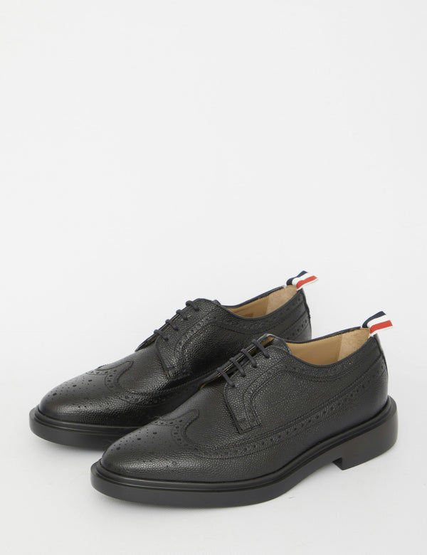 BLACK THOM BROWNE LONGWING BROGUE LACE-UP SHOES (MFD002H00198