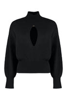 110 ELISABETTA FRANCHI WOOL AND CACHEMIRE TURTLENECK PULLOVER