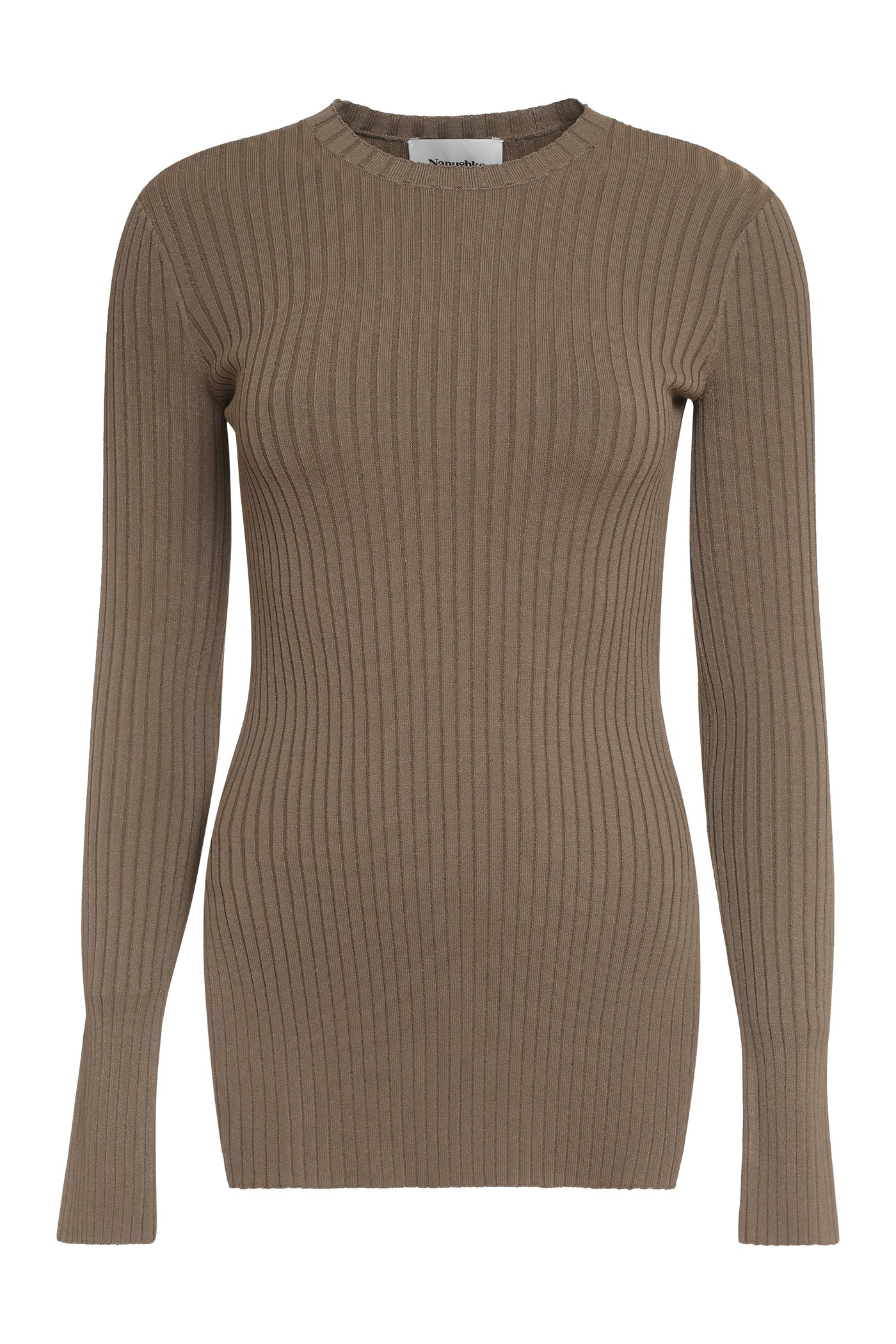 KHAKI NANUSHKA BARDIA LONG SLEEVE TOP