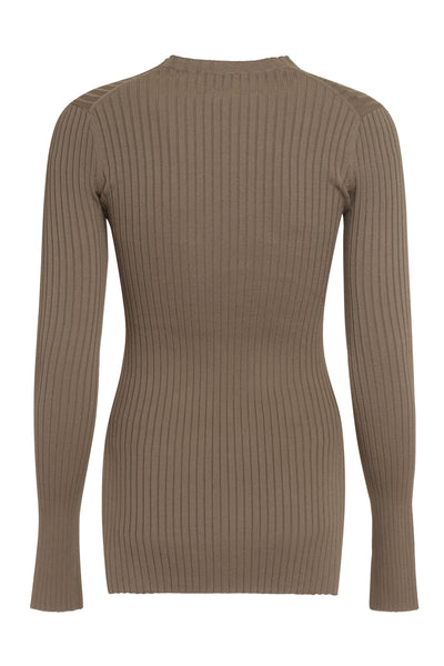 KHAKI NANUSHKA BARDIA LONG SLEEVE TOP