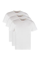 0110 OFF-WHITE SET OF THREE COTTON T-SHIRTS