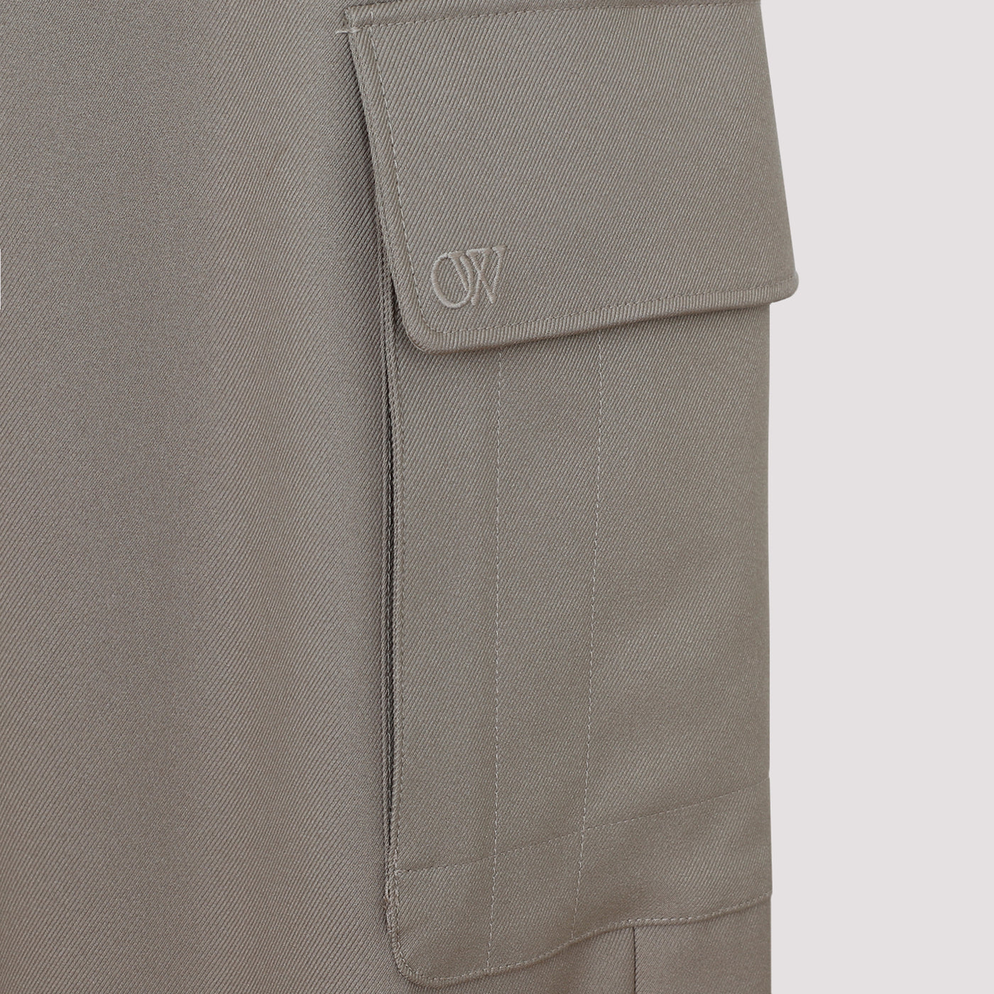 Ow Emb Drill Cargo Pant in neutrals