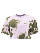 Purple OFF-WHITE "BLING" TIE-DYE T-SHIRT