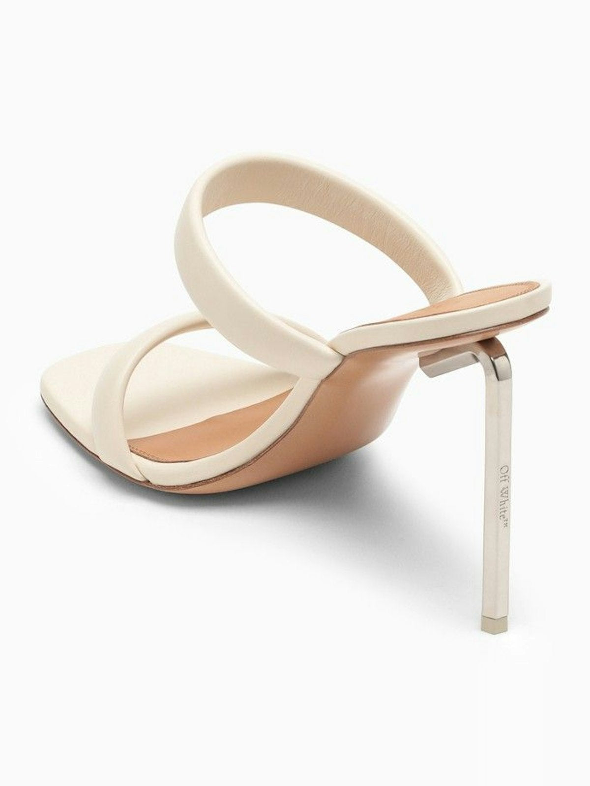 0372 OFF-WHITE  HIGH WHITE LEATHER SANDAL