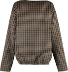 F0005 PRADA CHECKED CASHGORA SWEATER