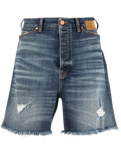 4560 PALM ANGELS Short jeans logo rear pocket