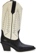 BLACK/BONE PARIS TEXAS LIZARD SKIN ROSARIO BOOTS