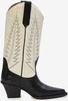 BLACK/BONE PARIS TEXAS LIZARD SKIN ROSARIO BOOTS