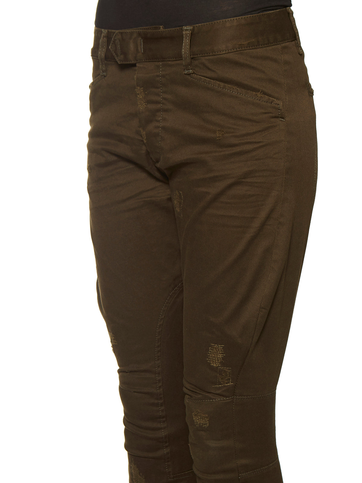 Green DSQUARED2 CARGO COTTON TROUSERS