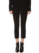 Black DSQUARED2 FLARED VELVET TROUSERS