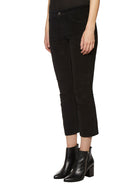 Black DSQUARED2 FLARED VELVET TROUSERS