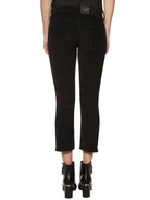 Black DSQUARED2 FLARED VELVET TROUSERS