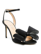 SATINBLACK MACH & MACH LE CADEAU SATIN PUMPS