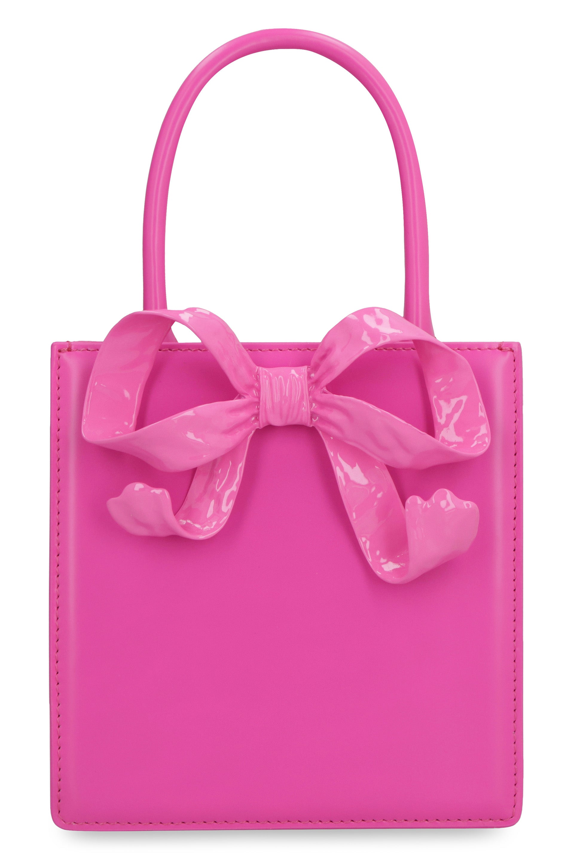 NEON PINK SELF-PORTRAIT BOW TOTE BAG