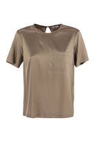 648 PESERICO SILK SATIN T-SHIRT