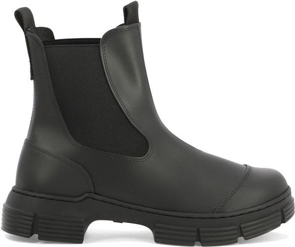 LOZURI CITY RECYCLED RUBBER ANKLE BOOTS