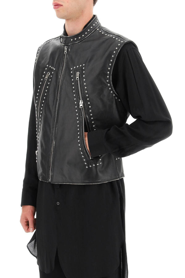 Mm6 Maison Margiela Studded Leather Vest | LOZURI