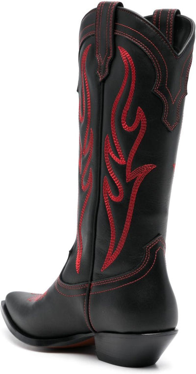 CALFBLACK SONORA EMBROIDERED SUEDE WESTERN BOOTS
