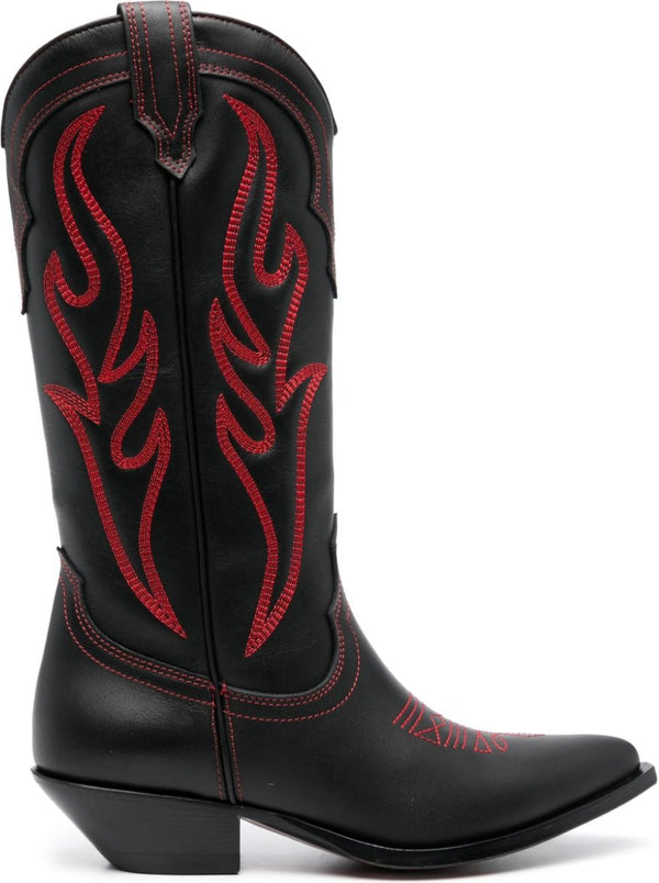 CALFBLACK SONORA EMBROIDERED SUEDE WESTERN BOOTS