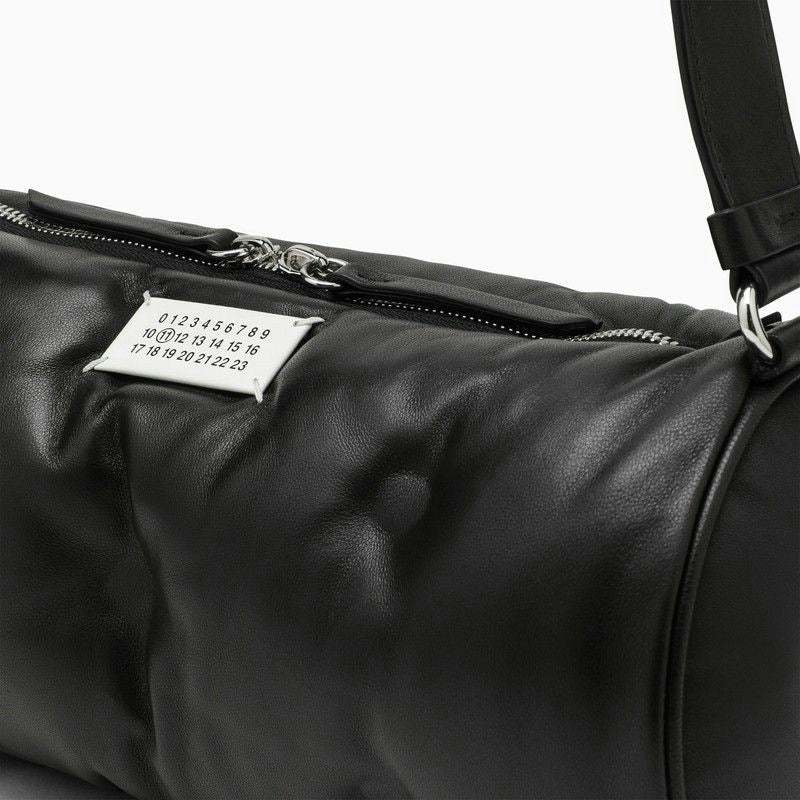 T8013 MAISON MARGIELA BLACK LEATHER GLAM SLAM PILLOW BAG