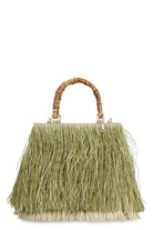 VERDE LA MILANESA SCICLI RAFFIA TOTE BAG