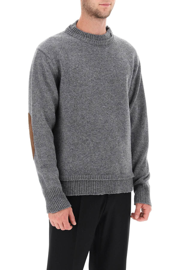 Sweater with elbow patches