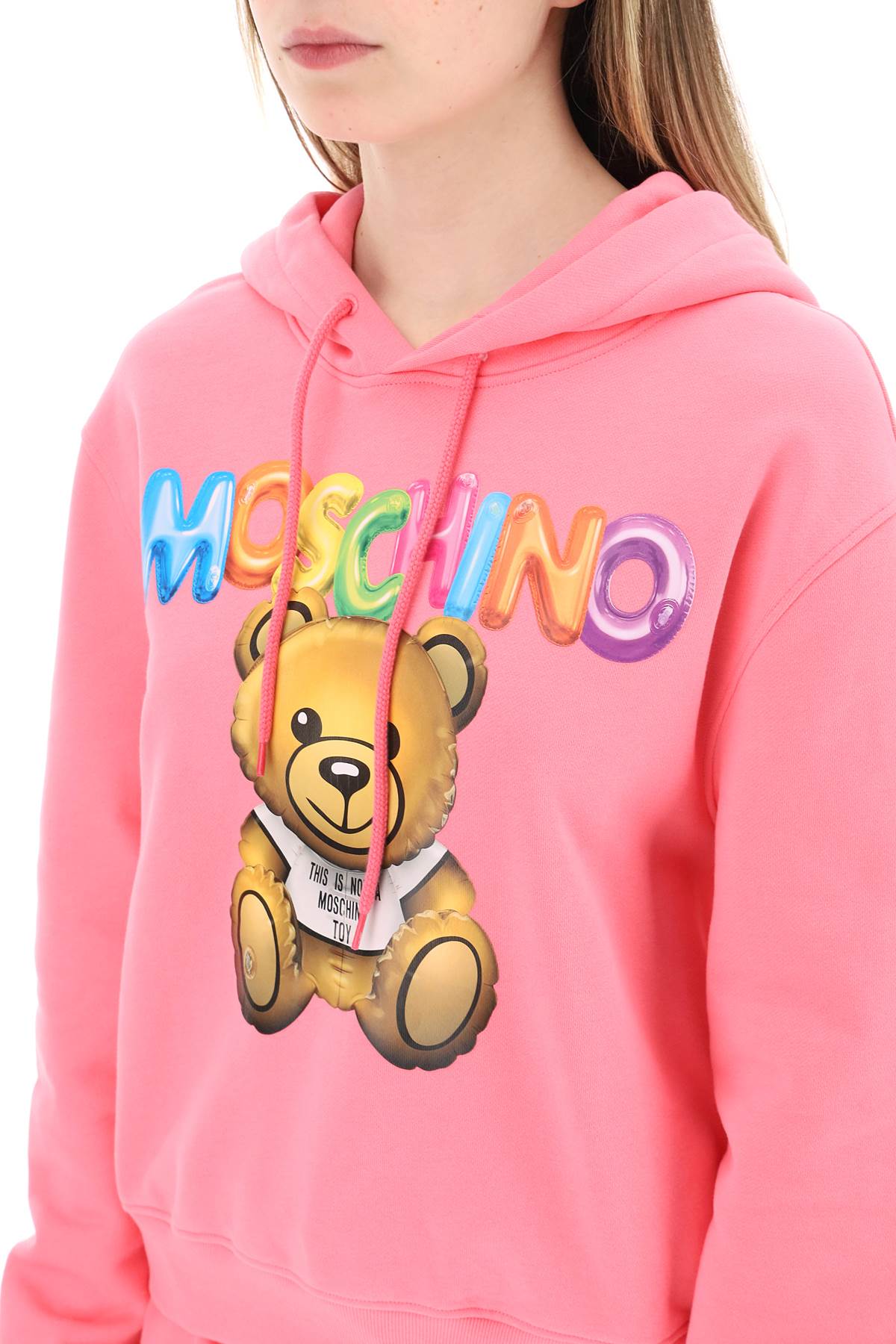 Women's 'teddy Bear' Printed Hoodie by Moschino