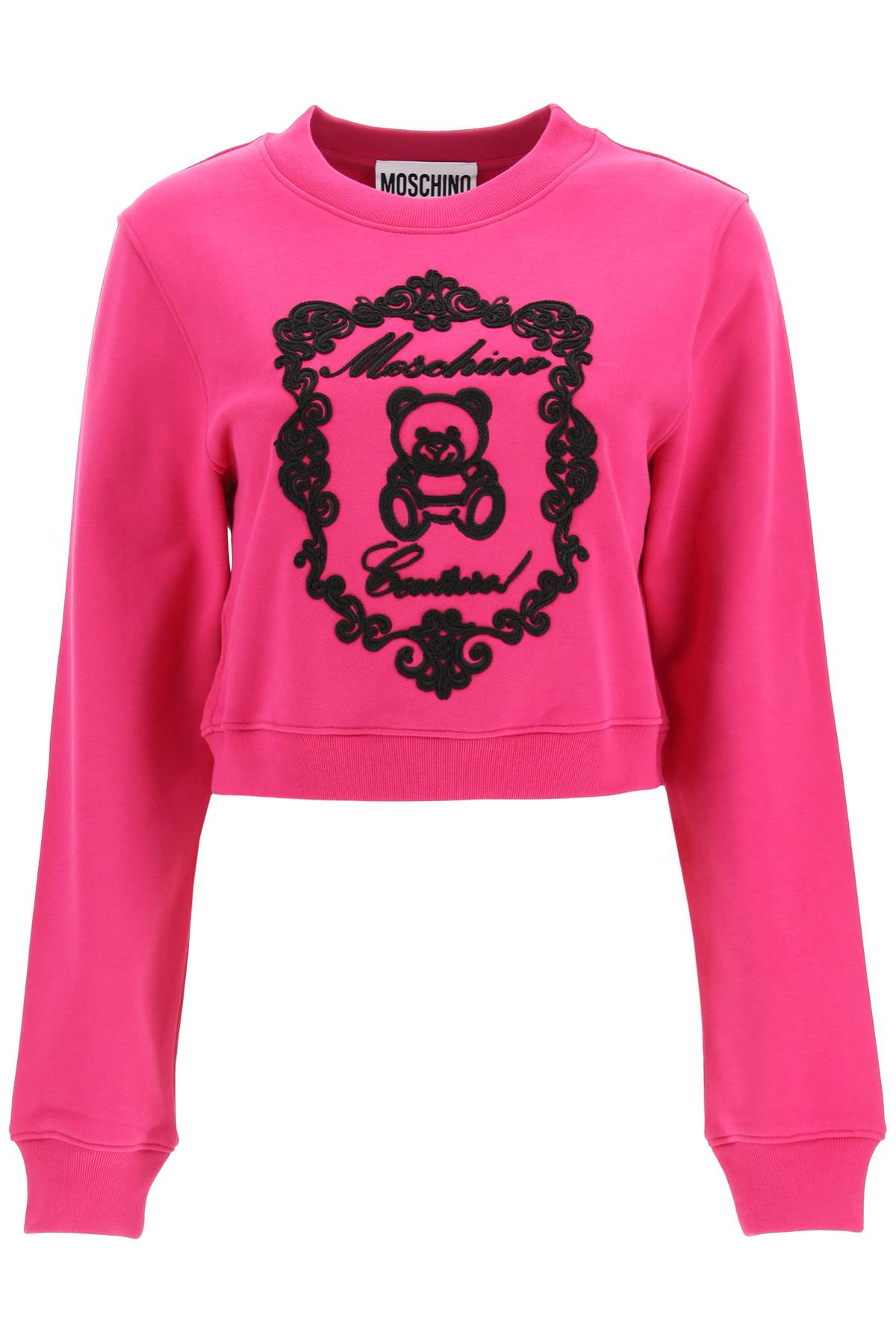 Moschino Teddy Bear cropped hoodie - Pink