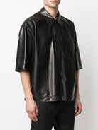 0NO VALENTINO LEATHER SHIRT / TOP