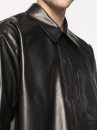 0NO VALENTINO LEATHER SHIRT / TOP