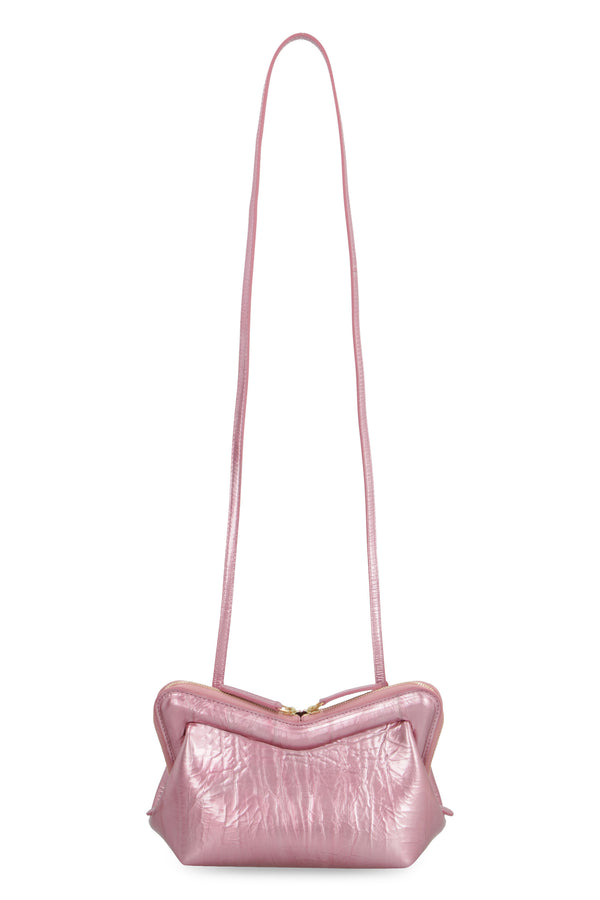 FLAMINGO MANSUR GAVRIEL MINI M FRAME LEATHER BAG